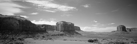 Framed Rock formations on the landscape, Monument Valley, Arizona, USA Print