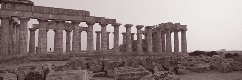 Framed Acropolis Selinunte Archeological Park, Italy Print