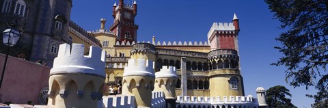 Framed Palace in a city, Palacio Nacional Da Pena, Sintra, Lisbon, Portugal Print