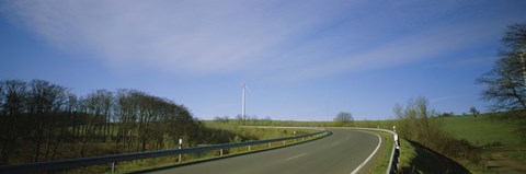 Framed Empty road passing through a landscape, Freisen, Germany Print