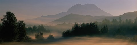 Framed Sunrise, Mount Rainier Mount Rainier National Park, Washington State, USA Print