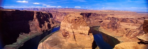 Framed Muleshoe Bend at a river, Colorado River, Arizona, USA Print