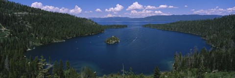 Framed High angle view of a lake, Lake Tahoe, California, USA Print