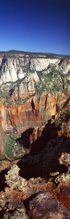 Framed End of road to Zion Narrows, Zion National Park, Utah, USA Print