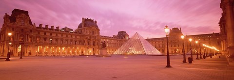 Framed Low angle view of a museum, Musee Du Louvre, Paris, France Print