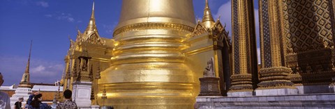 Framed Golden stupa in a temple, Grand Palace, Bangkok, Thailand Print