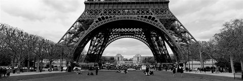 Framed Low section view of a tower, Eiffel Tower, Paris, France Print