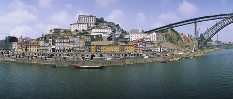 Framed Buildings at the waterfront, Oporto, Douro Litoral, Portugal Print