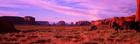 Framed Dawn Sky in Monument Valley, Utah Print