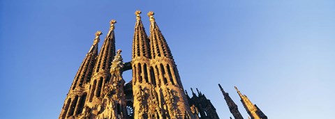 Framed Low angle view of a church, Sagrada Familia, Barcelona, Spain Print