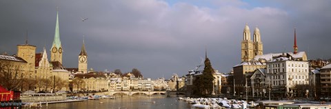 Framed Winter, Zurich, Switzerland Print