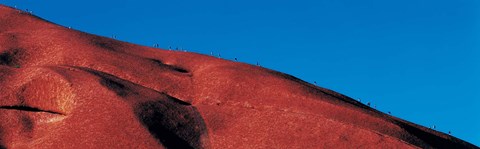 Framed Climbers Ayers Rock Uluru Park Australia Print