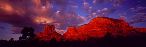 Framed Rocks at Sunset Sedona AZ USA Print