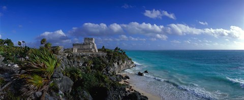 Framed El Castillo Tulum Mexico Print