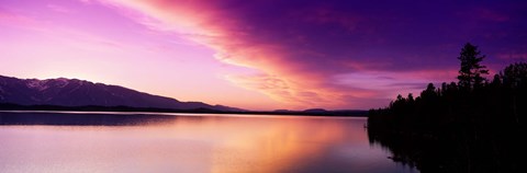 Framed Sunset Jackson Lake Grand Teton National Park WY USA Print