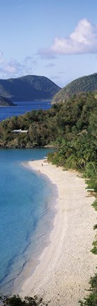 Framed High angle view of a coastline, Trunk Bay, St. John, US Virgin Islands Print