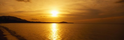 Framed Sunset over the sea, Ko Samui, Thailand Print