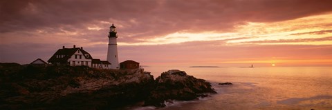Framed Portland Head Lighthouse, Cape Elizabeth, Maine, USA Print