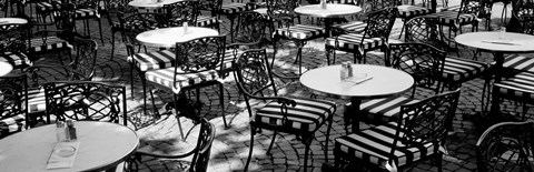 Framed Street Cafe, Frankfurt, Germany Print