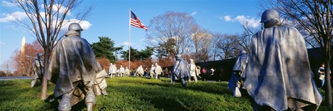 Framed Korean Veterans Memorial Washington DC USA Print