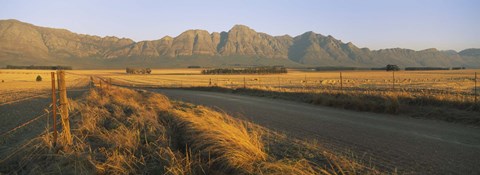Framed Road running through a farm, South Africa Print