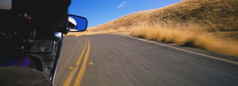 Framed Motorcycle on a road, California, USA Print