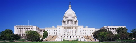 Framed Facade of a government building, Capitol Building, Capitol Hill, Washington DC, USA Print