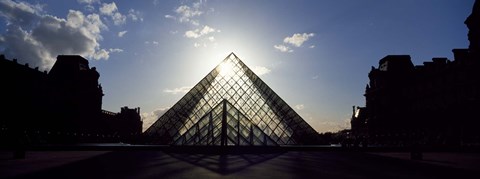 Framed Sunlight Through the Louvre Paris, France Print
