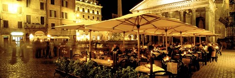 Framed Cafe, Pantheon, Rome Italy Print