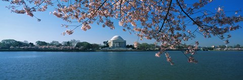 Framed Monument at the waterfront, Jefferson Memorial, Potomac River, Washington DC, USA Print