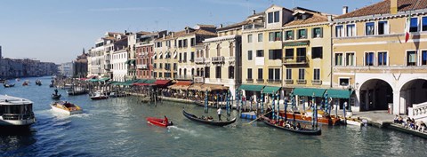 Framed High angle view of a canal, Grand Canal, Venice, Italy Print