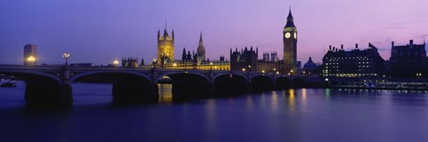 Framed Big Ben, Houses of Parliament, London, England Print