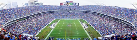 Framed NFL Football, Ericsson Stadium, Charlotte, North Carolina, USA Print