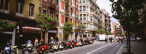 Framed Street Scene Barcelona Spain Print
