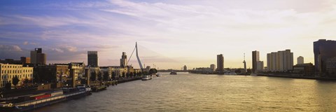 Framed Buildings on the waterfront, Rotterdam, Netherlands Print