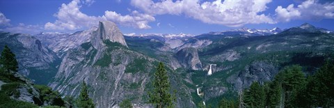 Framed Nevada Fall And Half Dome, Yosemite National Park, California Print