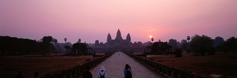 Framed Angkor Wat at dusk, Cambodia Print