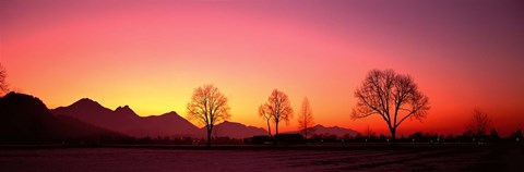 Framed Evening, Schwangau, Germany Print
