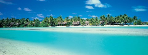 Framed Aitutaki Atoll, Cook Islands, New Zealand Print