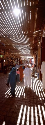 Framed Souk, Marrakech, Morocco (vertical) Print