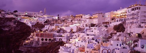 Framed Buildings along the Cliff, Santorini, Greece Print