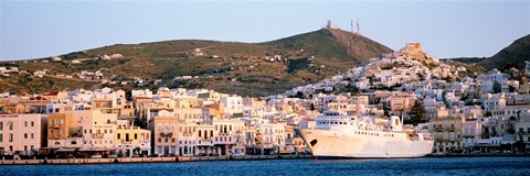 Framed Ermoupoli, Syros, Greece Print