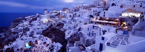 Framed Santorini at Dusk, Greece Print