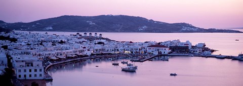 Framed Buildings in a city, Mykonos, Cyclades Islands, Greece Print