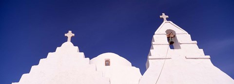 Framed Low angle view of a church, Mykonos, Cyclades Islands, Greece Print