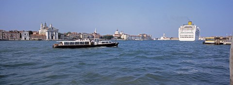 Framed Boats, San Giorgio, Venice, Italy Print