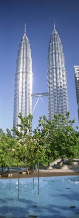 Framed Malaysia, Kuala Lumpur, View of Petronas Twin Towers Print