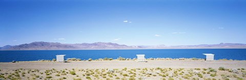 Framed Blue sky over a lake, Pyramid Lake, Nevada Print