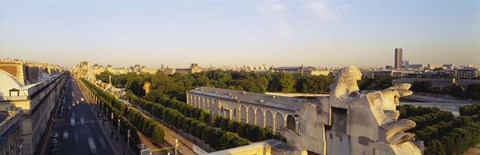 Framed High angle view of a city, Royal Street, Paris, France Print