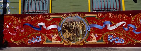 Framed Close-Up Of A Painting On A Window, La Boca, Buenos Aires, Argentina Print